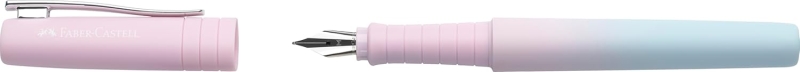 faber castell poly ball flow edition blushing sky pluma estilografica ancho del plumin medio suave al tacto color rosa/azul degradado