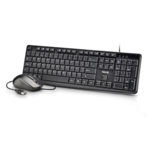 ngs cocoa kit v2 combo teclado + raton usb teclado multimedia raton 1000dpi 3 botones uso ambidiestro color negro