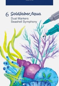 faber castell tropical escapes pack con 6 rotuladores goldfaber doble punta punta pincel y punta fina 0.6mm solubles en agua, inodoros, sin acido y con ph neutro colores surtidos