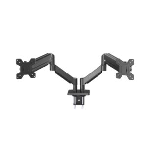 mars gaming marmpro2 soporte de mesa con brazos articulados para 2 monitores hasta 32" incluye accesorios articulado 360° vesa 100x100 muelle de gas 1000x460x115mm color negro