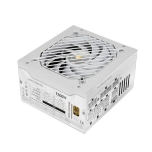 mars gaming mpb1200psi fuente de alimentacion atx 1200w ventilador 140mm 80 plus gold silencioso 14db cableado modular antivibracion cables planos 150x160x85mm color blanco