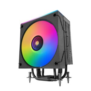 mars gaming mcpu lcd disipador cpu potencia tdp hasta 300w 6 tubos hct ventilador pwm fdb de 120mm pantalla lcd cable reductor de ruido iluminacion argb 122x72x156mm color negro