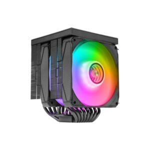 mars gaming mcpu lcdpro disipador cpu potencia tdp hasta 380w 8 tubos 2 ventiladores pwm fdb de 120mm 2300rpm pantalla lcd iluminacion argb 120x118x158mm color negro
