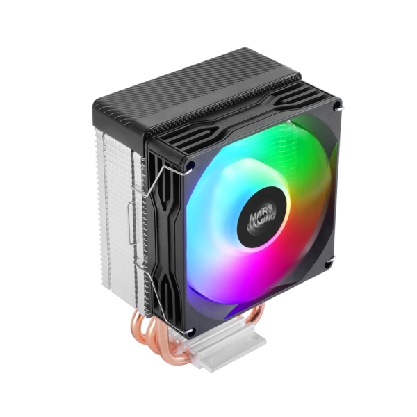 mars gaming mcpu x3 disipador cpu potencia tdp hasta 190w 3 tubos ventilador pwm fdb de 120mm silencioso incluye accesorios iluminacion frgb 9x6.3x13.6cm color negro
