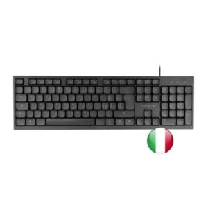 tacens anima ak02 teclado completo cable 1.3m disposicion italiana qwerty it teclas silenciosas de perfil bajo accesos directos multimedia e ia 43.7x25x1.3cm color negro