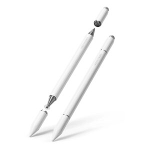 vention lapiz digital 3 en 1 para tablet y smartphone recargable acero inoxidable magnetico aluminio triple punta 9x162.4mm color blanco