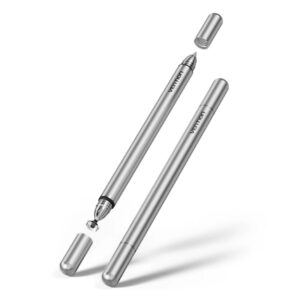 vention lapiz digital 2 en 1 para tablet y smartphone magnetico aluminio doble punta reemplazable 8.9x146.5mm color gris