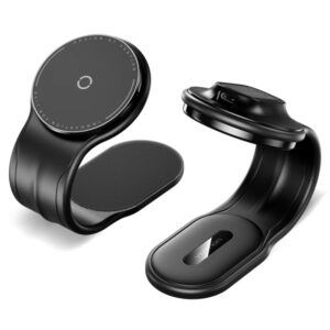 vention soporte cargador magnetico para smartphone 15w usb c adhesivo 3m y velcro plegable color negro