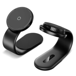 vention soporte cargador magnetico para smartphone 15w usb c adhesivo 3m y velcro plegable color negro