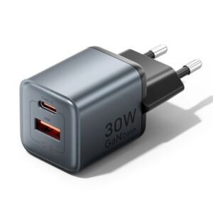 vention cargador de pared 30w gan usb c usb a carga rapida tecnologia pps color gris