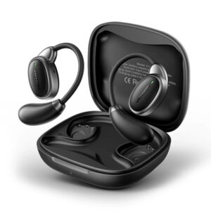 vention open ear 013 auriculares intraurales inalambricos bluetooth 5.4 autonomia hasta 8h ganchos de silicona hipoalergenicos cancelacion de ruido ambiental enc ipx4 color negro