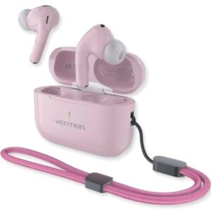 vention echo lite e11 plus auriculares intraurales inalambricos bluetooth 6.0 autonomia hasta 6h estuche con bateria de 250mah color rosa