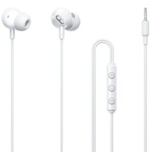 vention echo lite auriculares intraurales con cable de 1.2m jack 3.5mm microfono integrado altavoz de 12mm color blanco