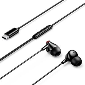 vention echo lite auriculares intraurales con cable de 1.2m usb c microfono integrado altavoz de 12mm color negro
