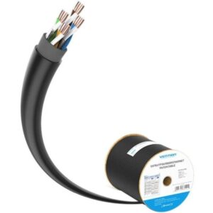 vention bobina de cable de red ethernet longitud 305m cat6 utp 23 awg velocidad hasta 1gbps color negro