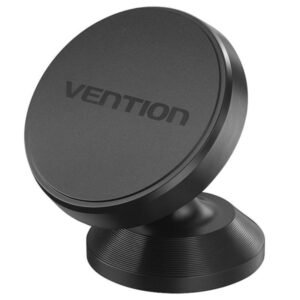 vention soporte magnetico de smartphone para coche montura en salpicadero aleacion de aluminio silicona color negro