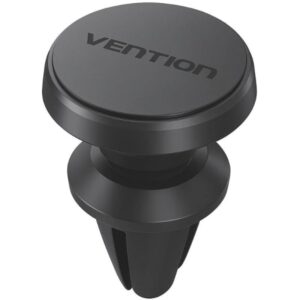 vention soporte magnetico de smartphone para coche fijacion con pinza aleacion de aluminio silicona color negro