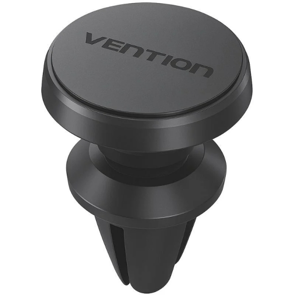 vention soporte magnetico de smartphone para coche fijacion con pinza aleacion de aluminio silicona color negro