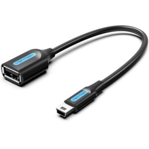 vention adapatador usb mini usb macho usb a hembra 480mbps cable 15cm color negro