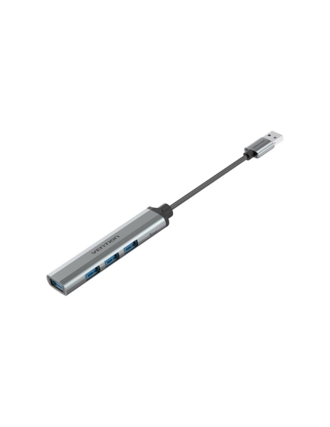 vention mini hub usb 4 en 1 cable usb a de 15cm 4xusb a velocidad hasta 5gbps color gris