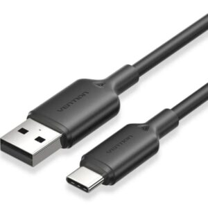 vention cable usb 2.0 potencia hasta 60w longitud 1m usb a usb c velocidad hasta 480mbps color negro