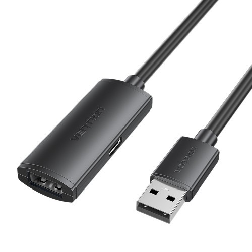 vention cable extension usb 2.0 longitud 15m usb a macho usb a hembra velocidad hasta 480mbps color negro