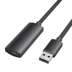 vention cable extension usb 2.0 longitud 30m usb a macho usb a hembra velocidad hasta 480mbps color negro