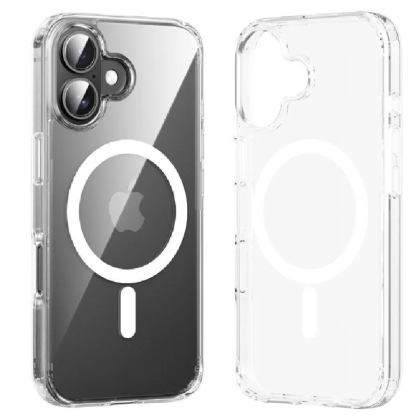 vention funda rigida para iphone 16 plus anillo magnetico magsafe compatible con carga inalambrica resistente al amarilleo color transparente