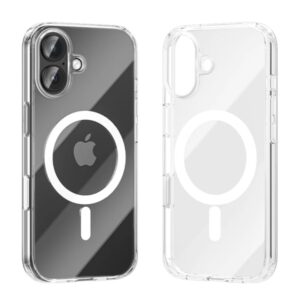 vention concise impact funda rigida para iphone 17 anillo magnetico magsafe compatible con carga inalambrica resistente al amarilleo color transparente