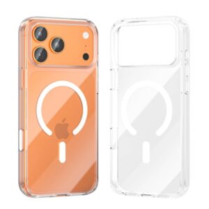 vention concise impact funda rigida para iphone 17 pro max anillo magnetico magsafe compatible con carga inalambrica resistente al amarilleo color transparente