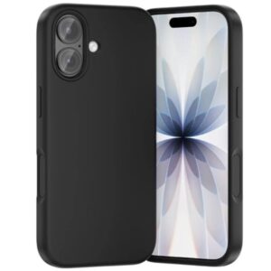 vention funda de silicona para iphone 17 anillo magnetico magsafe compatible con carga inalambrica color negro