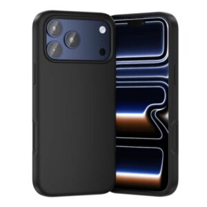 vention funda de silicona para iphone 17 pro max anillo magnetico magsafe compatible con carga inalambrica color negro