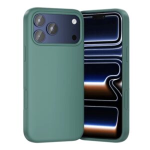vention funda de silicona para iphone 17 pro anillo magnetico magsafe compatible con carga inalambrica color aguamarina