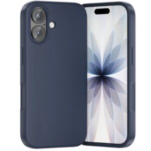 vention funda de silicona para iphone 17 anillo magnetico magsafe compatible con carga inalambrica color azul