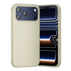 vention funda de silicona para iphone 17 pro anillo magnetico magsafe incluye accesorios color beige