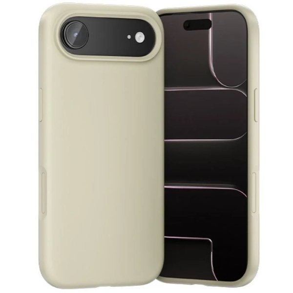 vention funda de silicona para iphone 17 air anillo magnetico magsafe compatible con carga inalambrica color beige