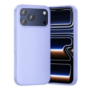 vention funda de silicona para iphone 17 pro max anillo magnetico magsafe compatible con carga inalambrica color purpura