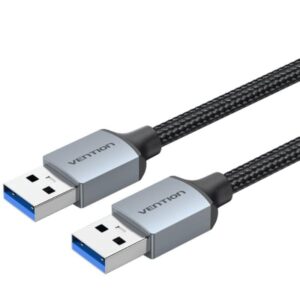 vention cable usb a 3.0 longitud 1m longitud 1m velocidad hasta 5gbps chaqueta trenzada de algodon color gris