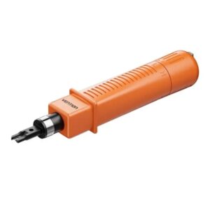 vention insertadora para rj45/rj11 multifuncional para insertar, fijar y cortar cables potencia de impacto ajustable mango antideslizante color naranja