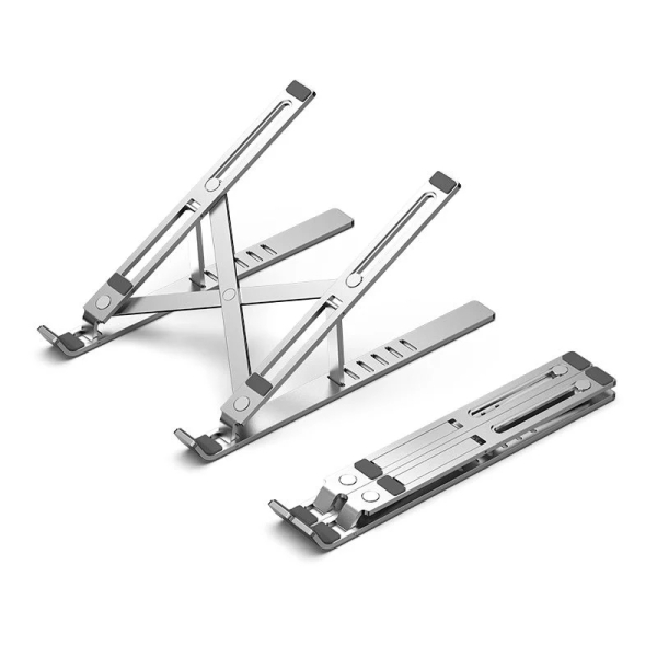vention soporte para portatiles hasta 17" soporta hasta 15kg antideslizante aluminio angulo ajustable color plata