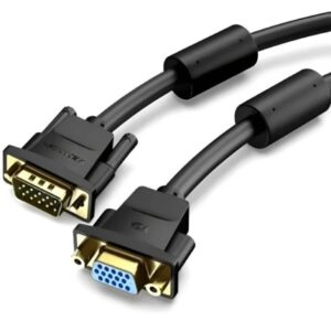 vention cable extensor svga macho a vga hembra longitud 3m full hd 30 awg filtro de ferrita conectores chapados en oro color negro