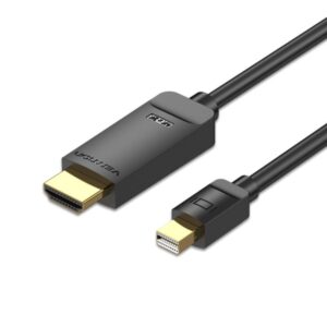 vention cable conversor hdmi macho a mini displayport macho resolucion 4k arc longitud 3m conectores chapados en oro revestimiento en pvc color negro