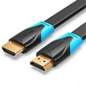 vention cable hdmi 2.0 plano resolucion 4k arc longitud 10m conectores chapados en oro revestimiento en pvc color negro