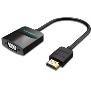 vention cable conversor hdmi macho a vga hembra full hd arc puerto de audio 3.5mm longitud 0.15m conectores chapados en oro color negro