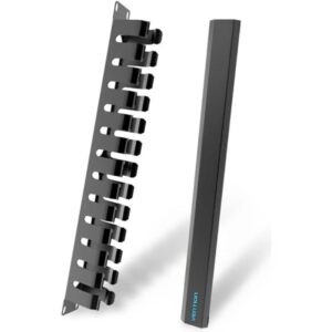 vention organizador de cables de red 24 puertos compatible con racks de 19" marco de acero spcc tratamiento anticorrosion color negro