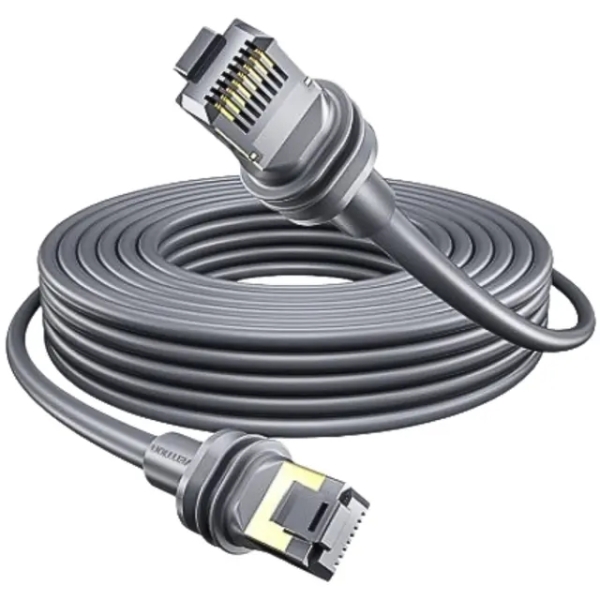 vention cable de red starlink cat.7 longitud 40m contactos chapados en oro velocidad hasta 10gbps 28awg cubierta de pvc color gris