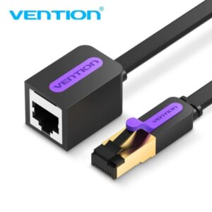vention cable extensor de red cat.7 longitud 5m velocidad hasta 10gbps 30awg conectores chapados en oro color negro