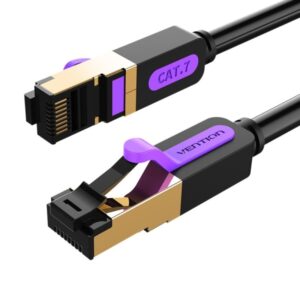 vention cable de red cat.7 sftp longitud 10m velocidad hasta 10gbps 28awg cubierta de pvc conectores chapados en oro color negro