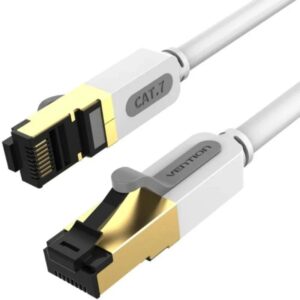 vention cable de red cat.7 sftp longitud 0.5m velocidad hasta 10gbps 28awg cubierta de pvc conectores chapados en oro color gris