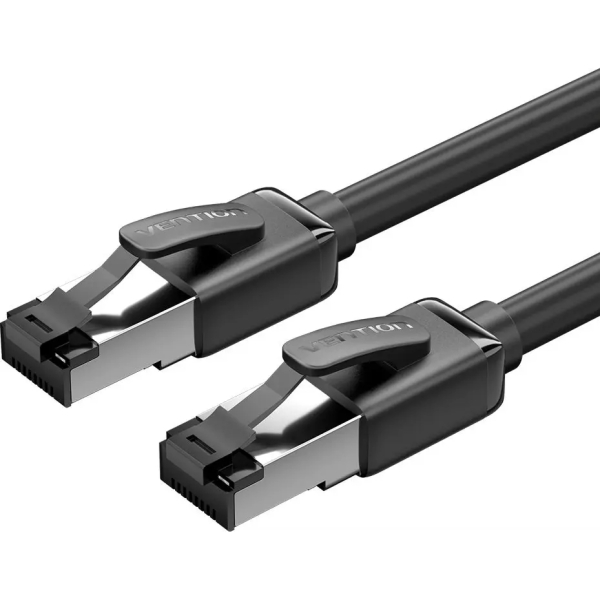 vention cable de red cat.8 sftp longitud 5m velocidad hasta 40gbps 28awg blindaje multicapa color negro